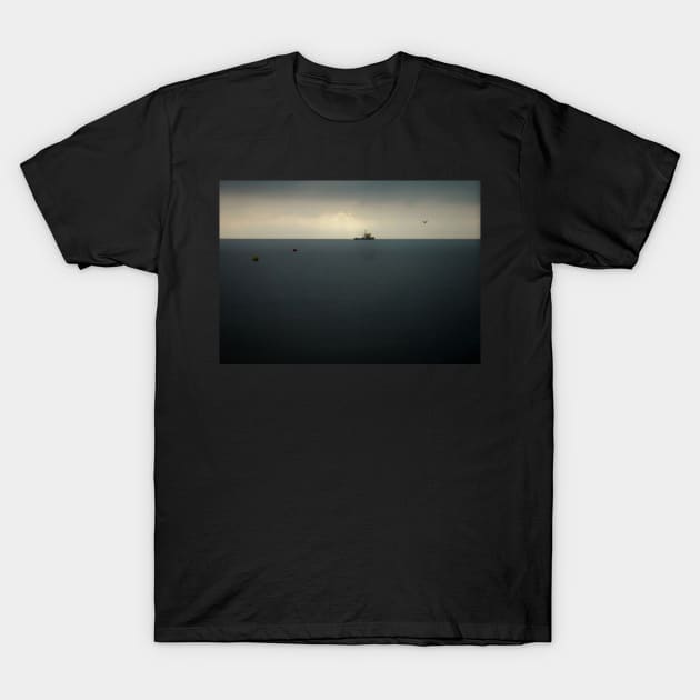 Serene Tugboat in the Baltic Sea T-Shirt by 1Redbublppasswo